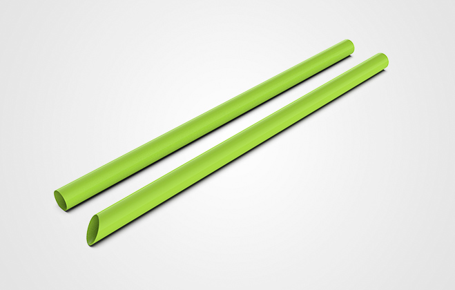 Custom Printed Earth Friendly Green Straws in Bulk