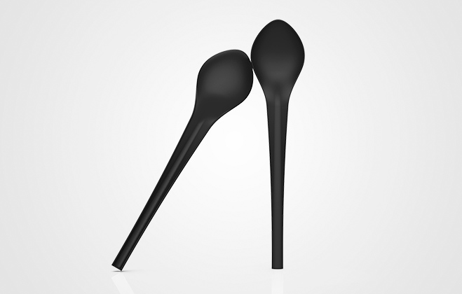 pla black spoon