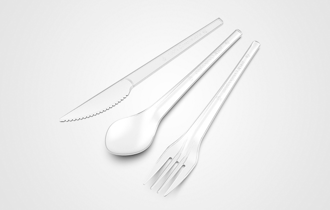 PLA Cutlery Set Transparent