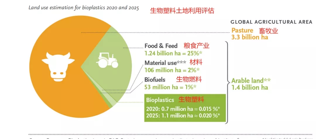 Land Use Estimation for Bioplastics 2020 and 2025