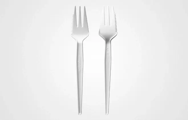 Biodegradable PLA Serrated Fork